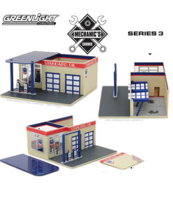 Diorama Mechanics Corner Series 3  Bomba Bencinera Vintage Standard Oil Metalico 1:64