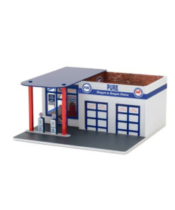 Diorama Mechanics Corner Series 3  Bomba bencinera Vintage Pure Oil Metalico  1:64