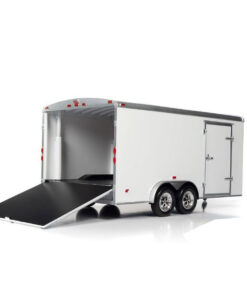 Enclosed Trailer White 1:18