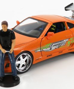 1:18 F&F Brian's Toyota Supra con luz & Figura Rapido y Furioso