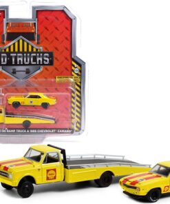 1967 Chevrolet C-30camion rampa con Chevrolet Camaro - Shell Oil