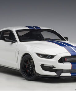 FORD SHELBY GT-350R OXFORD WHITE W/ LIGHTNING BLUE STRIPES