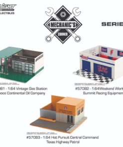 Mechanic's Corner Series 8 Estacion de Servicio, Estacion de Policia, Taller mecanico 1:64